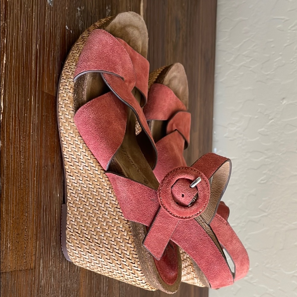 Women's Suede Sofft Wedge Sandals